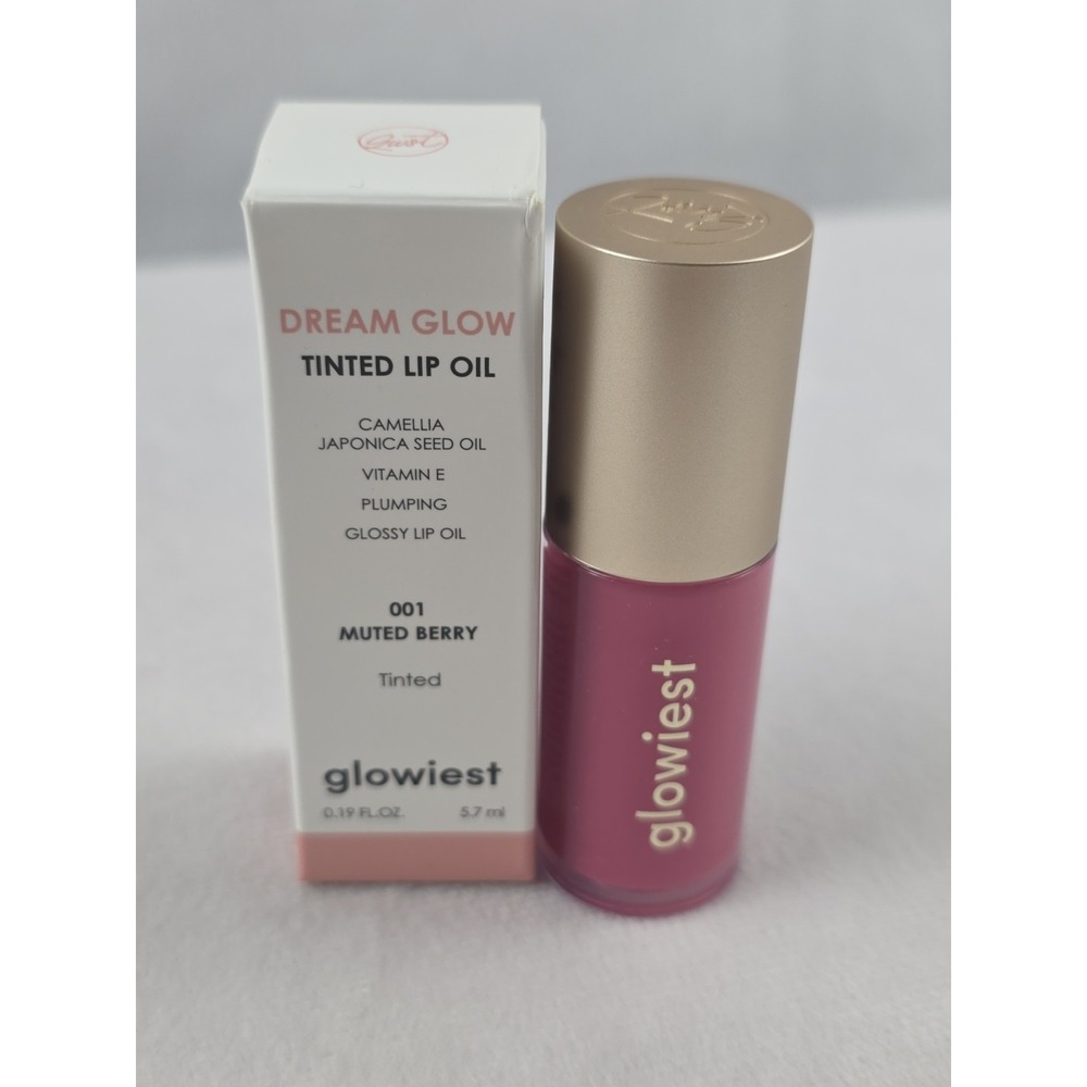 GLOWIEST Dream Glow Plumping Tinted Lip Oil ~ 0.19 oz ~ 001 Muted Berry